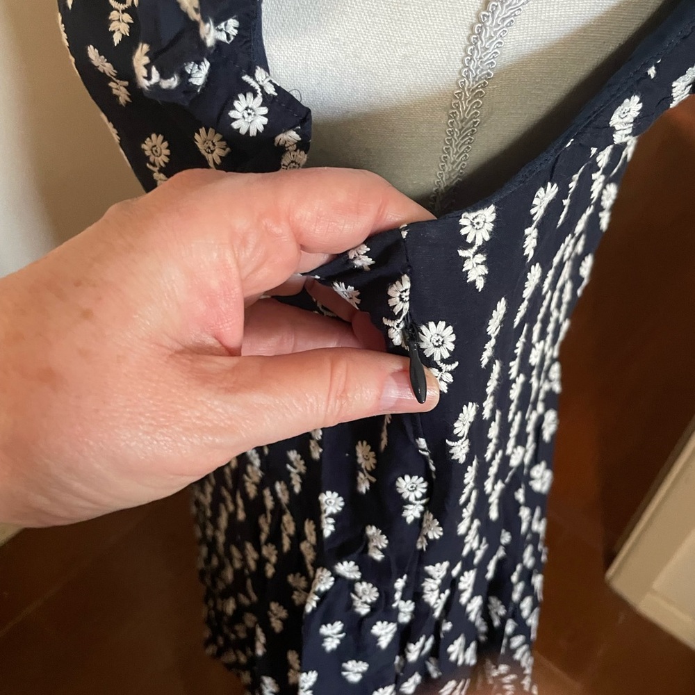 J. Crew Black Maxi Dress with White Floral Motif - Picture 8 of 16